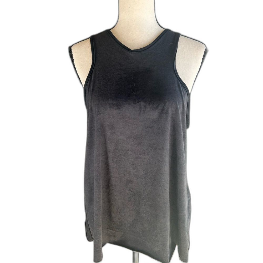 J Crew top black sleeveless shammy top faux suede soft comfy NWOT size  medium